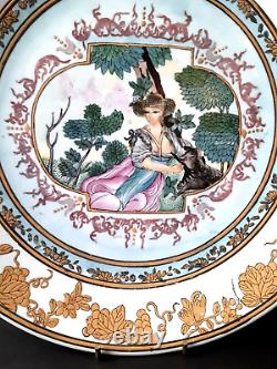 Super Rare Vintage/antique Chinese Export Porcelain Plate Shepherdess 10.5