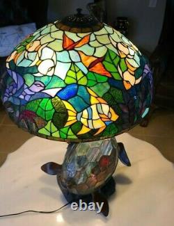 Super Rare! Vintage bronze lamp Tiffany Style Tortoise 42.4 lb. Hard to find