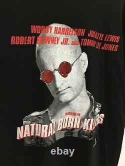 Super Rare Vtg 90's 1994 Natural Born Killers Nbk Movie Promo T-shirt Tee XL Vgc