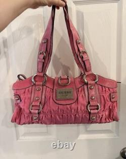 Super Rare Y2K Vintage Guess Hobo Shoulder Bag Pink, princess pink
