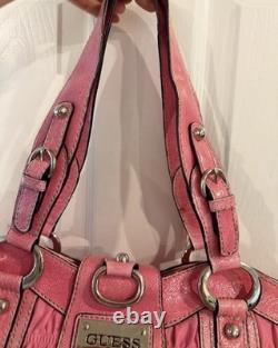 Super Rare Y2K Vintage Guess Hobo Shoulder Bag Pink, princess pink