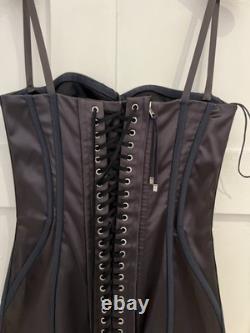 Super Rare vintage Dolce & Gabbana corset Purpley Brown bodycon dress IT40 UK6