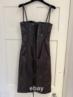Super Rare vintage Dolce & Gabbana corset Purpley Brown bodycon dress IT40 UK6