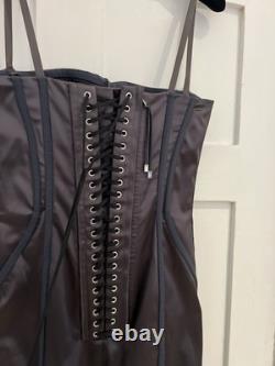 Super Rare vintage Dolce & Gabbana corset Purpley Brown bodycon dress IT40 UK6