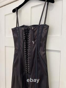 Super Rare vintage Dolce & Gabbana corset Purpley Brown bodycon dress IT40 UK6