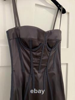 Super Rare vintage Dolce & Gabbana corset Purpley Brown bodycon dress IT40 UK6