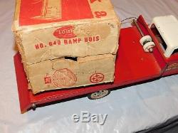 Super Rare-vintagetonka-ramp Hoist Flat Bed Truck/original Boxpressed Steel