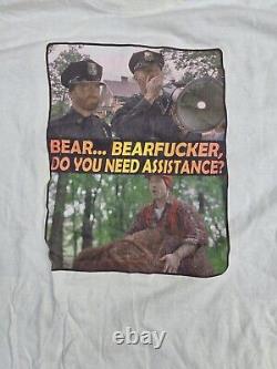 Super Troopers Vintage 2001 Movie Promo Johnny Chimpo Bearfucer Shirt Rare XL