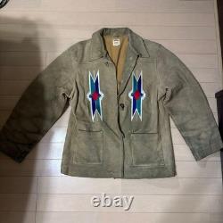 Super rare Vintage 90's TUESDAY Chimayo pattern suede jacket