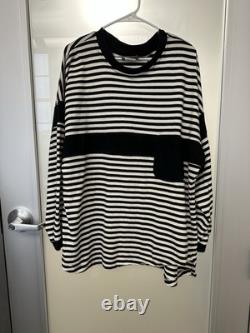 Super rare Vintage Jimmy'Z long sleeve black and white stripe shirt size L