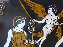 Super rare Vintage antique sign enamel porcelain ancient GREEK GRECIA GREECE