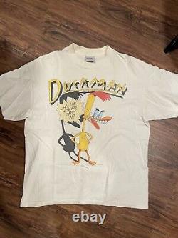 Super rare vintage 1994 Duck Man cartoon tee single stitch Stanley Desantis XL