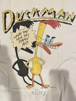 Super rare vintage 1994 Duck Man cartoon tee single stitch Stanley Desantis XL