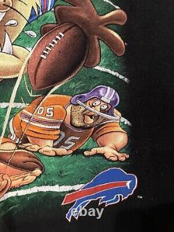 Super rare vintage Buffalo Bills Taz t shirt warner Bros brothers L NFL 1994