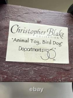 Super rare vintage Christopher Blake Bird Dog Animal Toy on Wheels Department 56