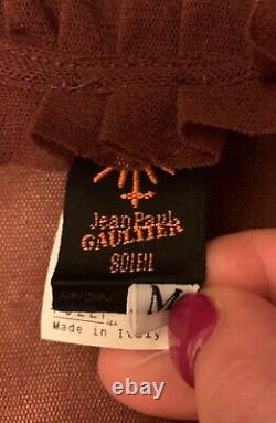Super rare vintage Jean Paul Gaultier brown mesh wrap top size M