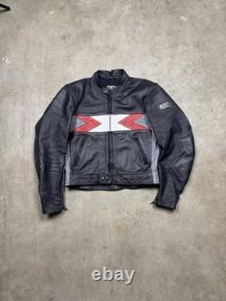 Super rare vintage iXS racing leather biker jacket size 50