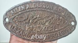 Super rare vintage sign Allen Alderson and Co. Alexandria Cairo Egypt Britain