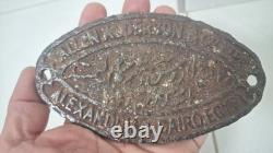 Super rare vintage sign Allen Alderson and Co. Alexandria Cairo Egypt Britain