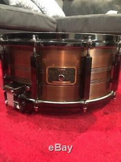 Tama Pro Custom Copper 6.5x14 Snare Drum Super Rare 1980s Vintage