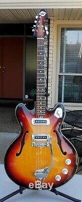 Teisco EP-10T Vintage Guitar Semi-Hollow 1967 Very Good, Clean Super Rare