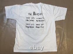 The Beatles Anthology Hebrew Israel Super Rare Vintage T Shirt 90s Band Tour Tee