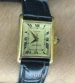 Ultra Rare Greiner Geneve Vintage Tank watch Super Electro Plated Swiss made