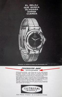 Universal Geneve Polerouter Date Super Compresor RARE Vintage watch