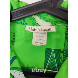 (V) SUPER RARE VTG Men shirt SS Hawaiian style islands sz M Hawaii made