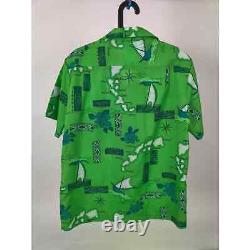 (V) SUPER RARE VTG Men shirt SS Hawaiian style islands sz M Hawaii made