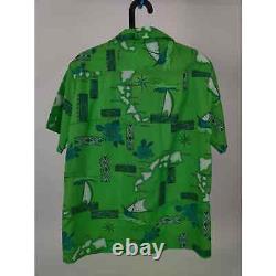 (V) SUPER RARE VTG Men shirt SS Hawaiian style islands sz M Hawaii made