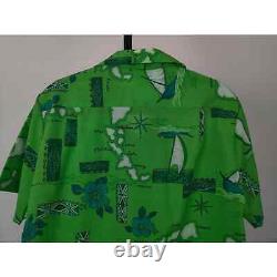 (V) SUPER RARE VTG Men shirt SS Hawaiian style islands sz M Hawaii made