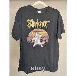 (V) SUPER RARE Vintage Slipknot T-Shirt ORIGNAL SPECIAL UNICORN LOGO sz L