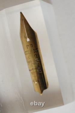 VERY RARE VINTAGE BAYARD SUPER LUXE N185 SAFETY PEN ORIG GOLD NIB FRANCE 1920s