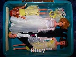 VINTAGE #1017 BARBIE WEDDING PARTY 4 DOLLS GIFT SET with trunk SUPER RARE