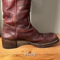 VINTAGE 1970s Frye Women's Tall Campus Boots Black Label Sz 9B SUPER RARE