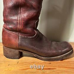 VINTAGE 1970s Frye Women's Tall Campus Boots Black Label Sz 9B SUPER RARE