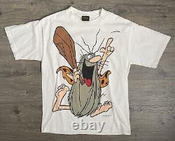 VINTAGE Flintstone Captain Caveman Shirt Adult Size Large 1993 Super RARE