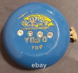 VINTAGE SUPER RARE 1950's FLORES Original Tournament Jeweled Wood Yo-Yo