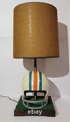 VINTAGE SUPER RARE 1976 Miami Dolphins RIDDELL FULL SIZE Helmet Lamp WORKS