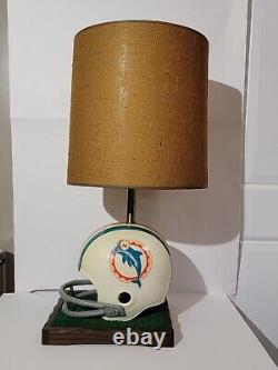 VINTAGE SUPER RARE 1976 Miami Dolphins RIDDELL FULL SIZE Helmet Lamp WORKS