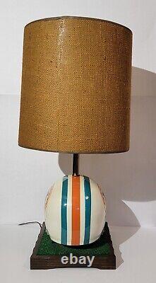 VINTAGE SUPER RARE 1976 Miami Dolphins RIDDELL FULL SIZE Helmet Lamp WORKS