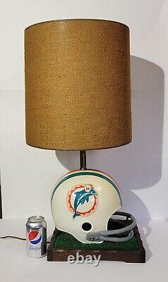 VINTAGE SUPER RARE 1976 Miami Dolphins RIDDELL FULL SIZE Helmet Lamp WORKS