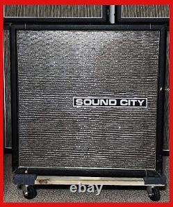 VINTAGE SUPER RARE SOUND CITY 69-70, 2x12-4x12 Silver Herringbone grill cabinet