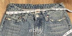 VINTAGE TRUE RELIGION Jeans Embroidered LADY GODIVA 29x32 JOEY Flared SUPER RARE