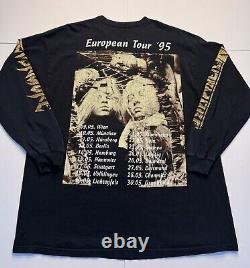 VTG 1995 European Tour NEVERMORE Concert T-Shirt Longsleeve XL USA Super Rare
