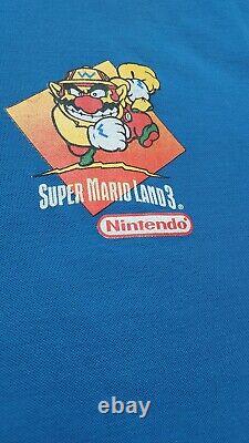 VTG 90's Wario Land Super Mario Land 3 Promo Nintendo Rare Game Boy T-Shirt XL