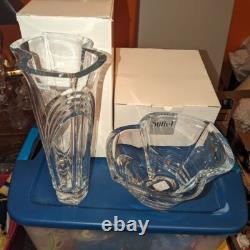 Vase & Bowl SUPER RARE VINTAGE, Magnificent lead Crystal set