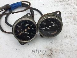 Very Rare Vintage Dash Stewart Warner 2 5/8 1933 Auburn Temp Oil Gauge Scta Trog