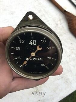 Very Rare Vintage Dash Stewart Warner 2 5/8 1933 Auburn Temp Oil Gauge Scta Trog